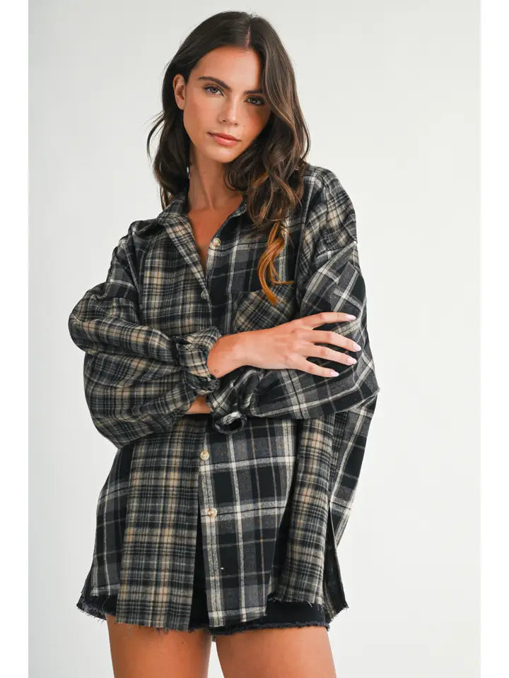 Kambrie Plaid Flannel Shirt