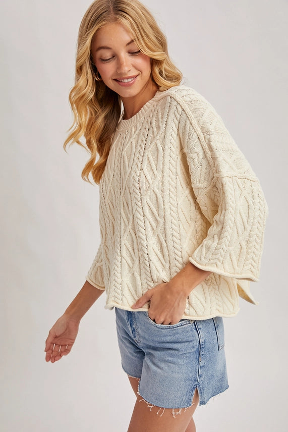 Leslie Cable Knit Sweater