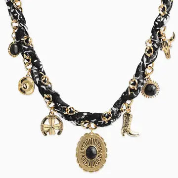 Paisley Scarf Charm Necklace