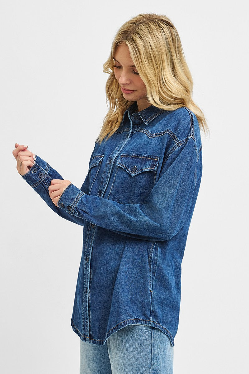 Camryn Denim Button Up Shirt