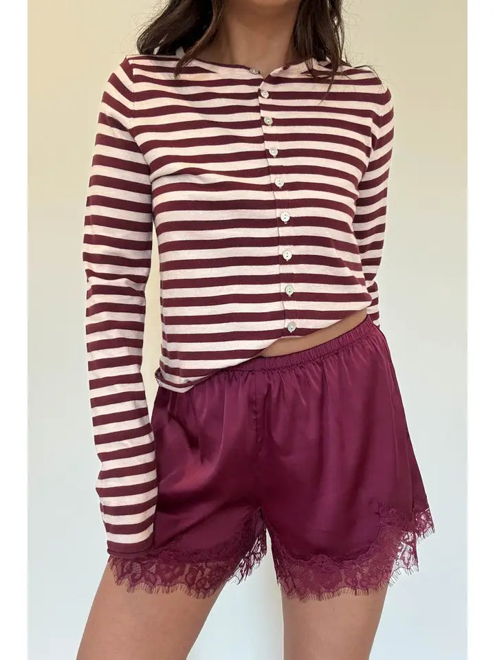 Rayne Satin Lace Shorts
