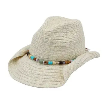 Straw Cowboy Hat with  Band