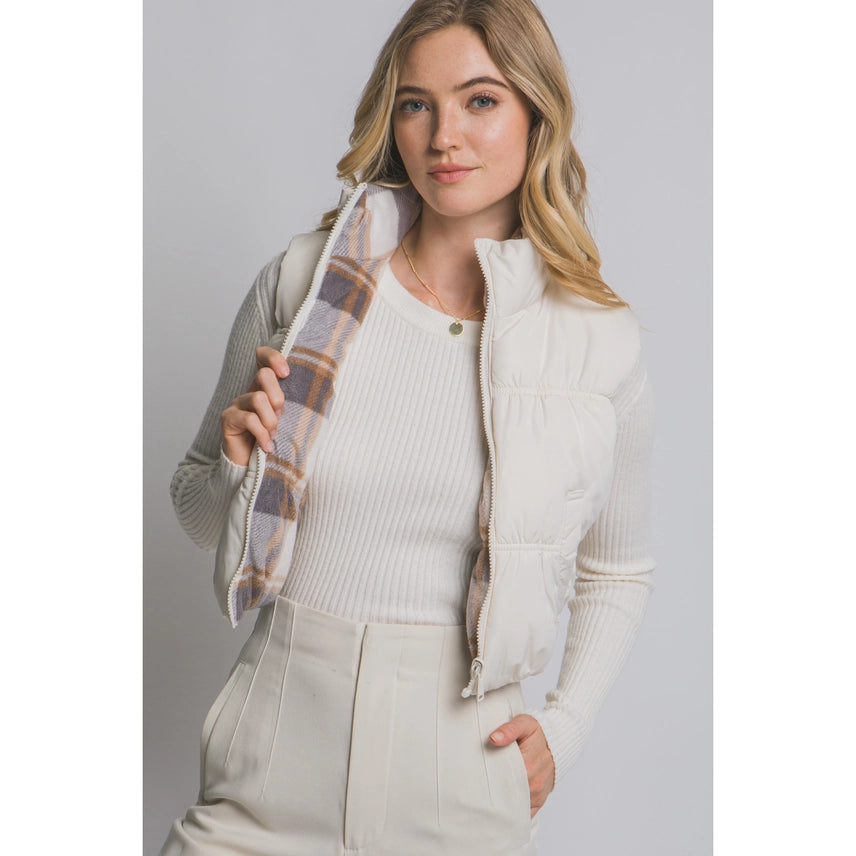 Gabbie Reversable Plaid Vest