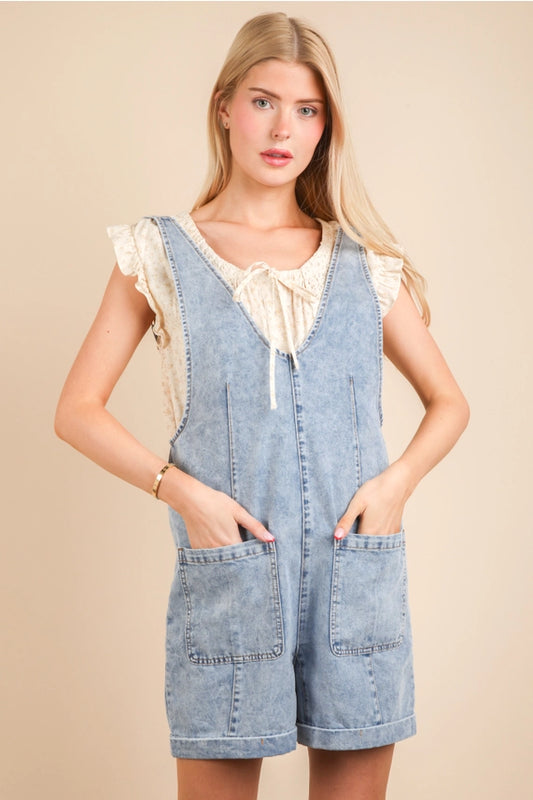 Phoenix Denim Romper
