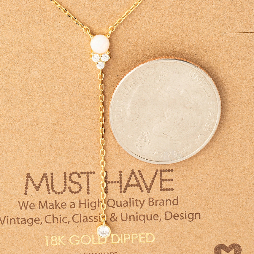 Opal Y Necklace