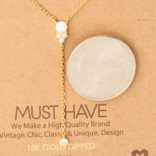 Opal Y Necklace