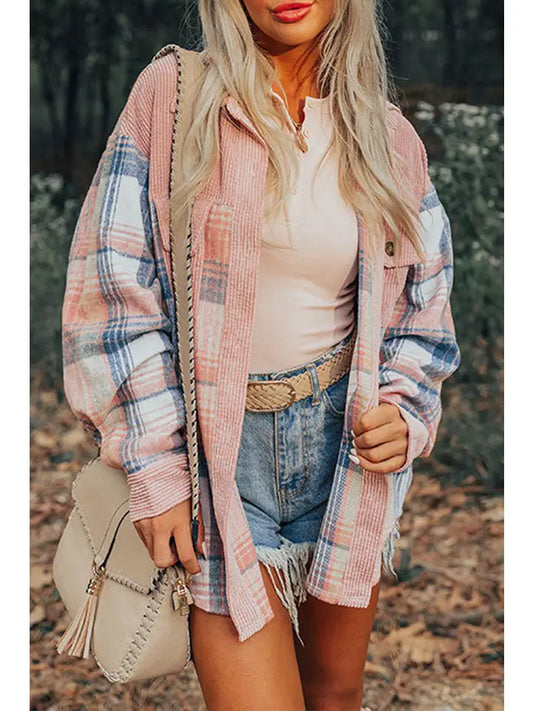 Charlotte Pink Plaid Shacket