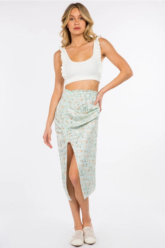 Lauren Satin Midi Skirt
