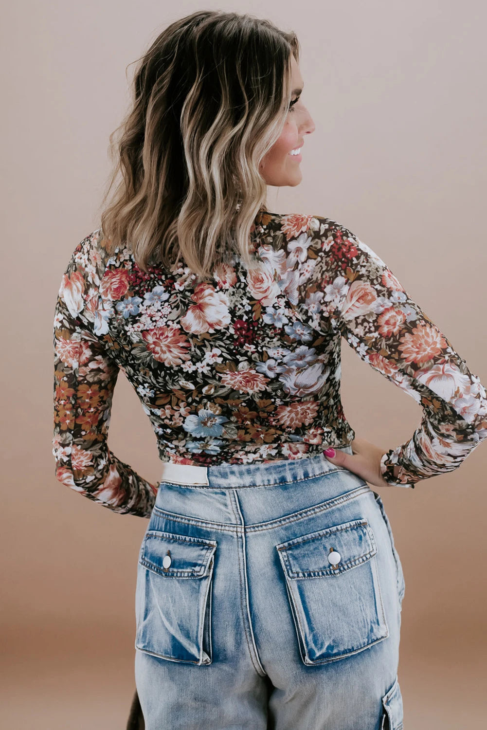 Angel Floral Sheer Top