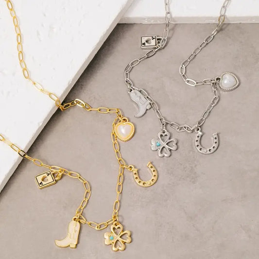 Western Clover Charm necklace
